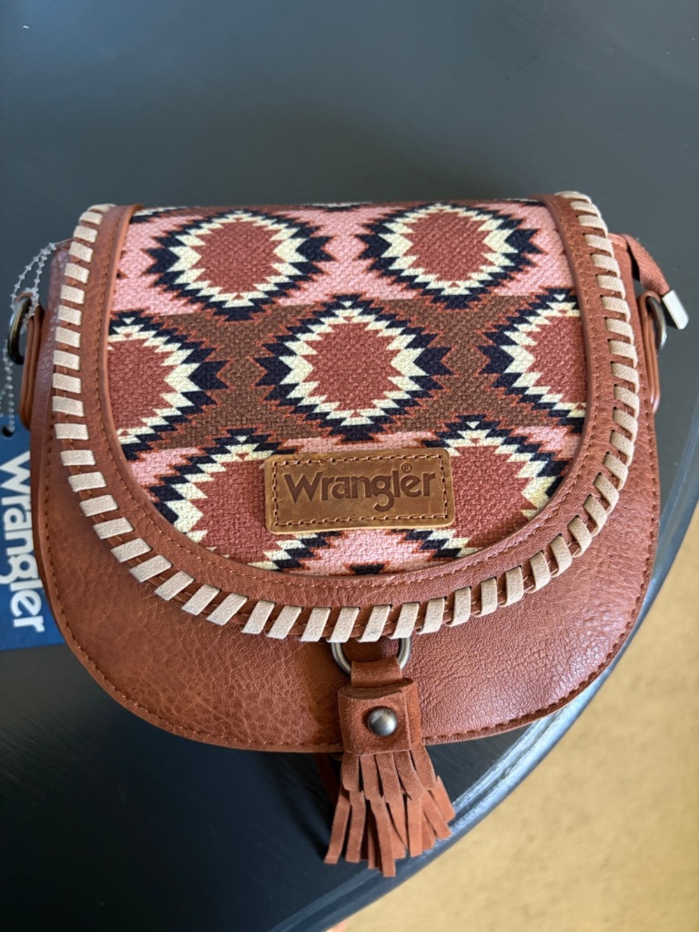 Wrangler Brown Aztec Crossbody Bag